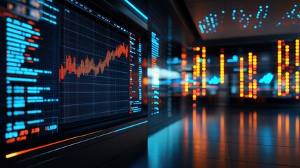 Futuristic data wall