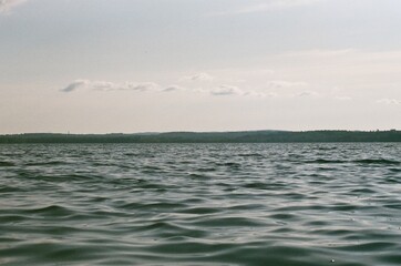 Lake in the evening shot on film