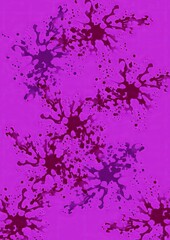 Colorful purple abstract paint splash pattern on textured background  