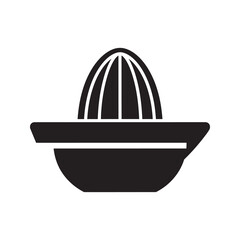 Fototapeta premium Citrus juicer icon a kitchen tool for extracting juice from lemons limes or oranges a manual squeezer for fresh beverage preparation vector solid glyph icon