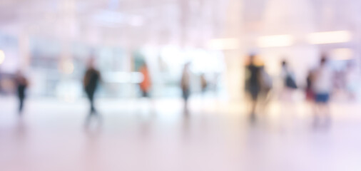 Abstract blur people walking in shopping mall (Background)