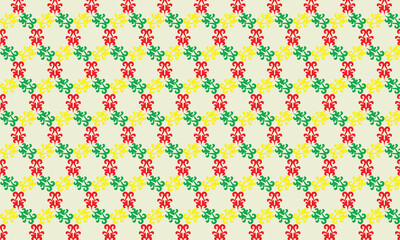 Seamless Floral Pattern with Colorful Blossoms and Decorative Flowers