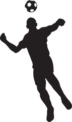Silhouette Football Player head Position