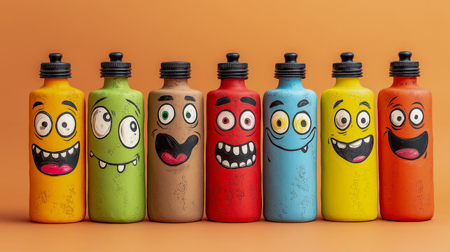 Quirky reusable bottles with emotional faces turn hydration into playful advocacy. A fun reminder: sustainable habits dont have to be boring
