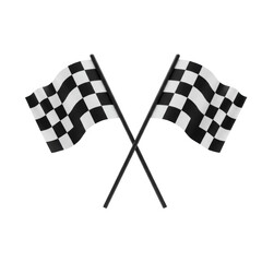 checkered racing flag isolated on transparent background, PNG, race flag symbol, motorsport flag, flag clipart, victory flag, flag illustration, racing icon