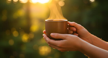 hands holding a cup of tea