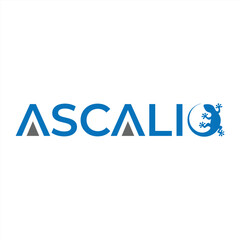 Ascaliq brand logo featuring stylized text with a lizard forming the Q a nature inspired design