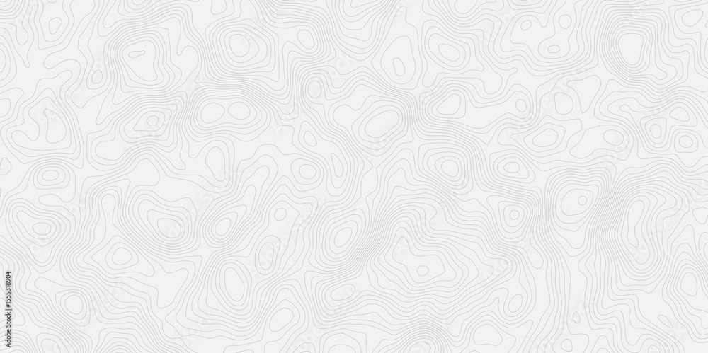 Aufkleber White topographic map pattern with contour lines showing elevation and terrain variations in a clean style showcases an abstract, seamless pattern of flowing, delicate lines  pure white background.