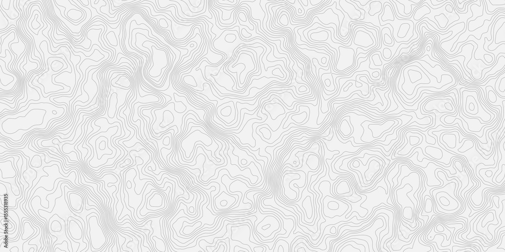 Aufkleber Abstract topographic map Intricate Line Patterns in light gray with thin contour lines and subtle shading effects.