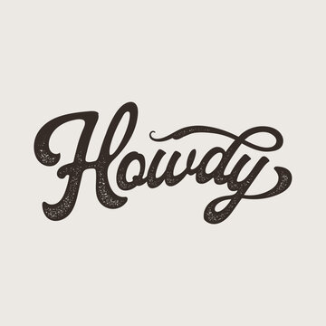 Howdy Western Country Typography Graphic