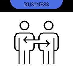Business People Line Editable Icons set. Vector illustration in modern thin line style of business related icons: research, meeting, business communication, male and female avatars, team structure