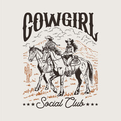 Cowgirl Social Club Western Vintage Design