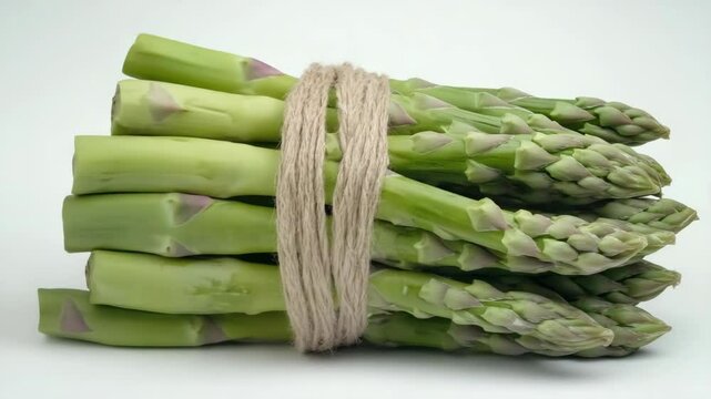 Asparagus tied in a bunch with twine