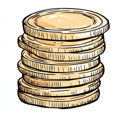 Stack of circular objects