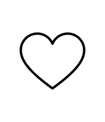 A Simple Black Heart Outline Icon on a Transparent Background for Expressing Emotion and Affection in Digital Designs and User Interfaces Symbol of Care