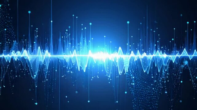 Abstract digital waveform graphic