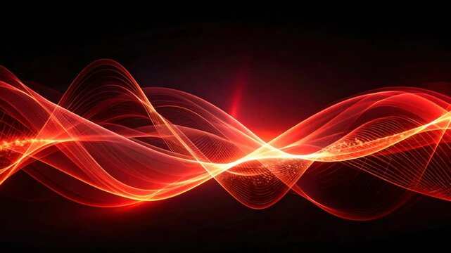 Abstract red wave design