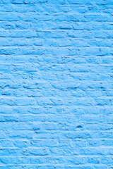 background of blue painted brick wall