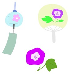 風鈴・うちわ・朝顔セット