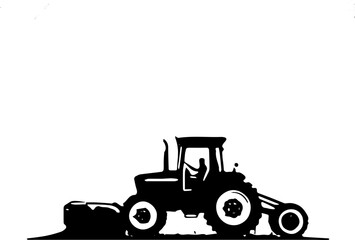 Naklejka premium tractor isolated on white background