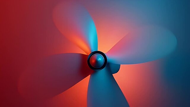 wind turbine on black background