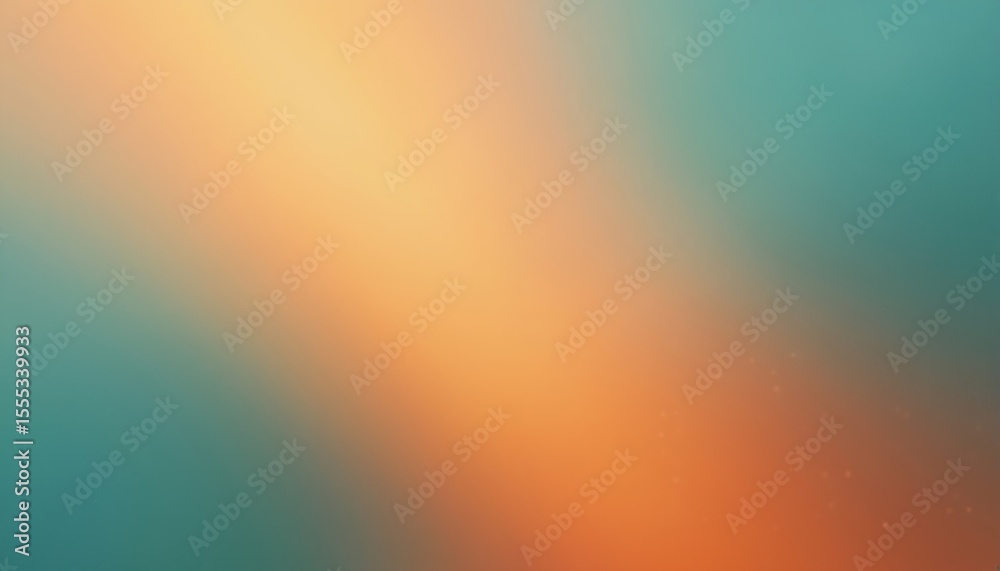 Poster abstract gradient background in orange and turquoise colors. smooth soft blurred design template. mo