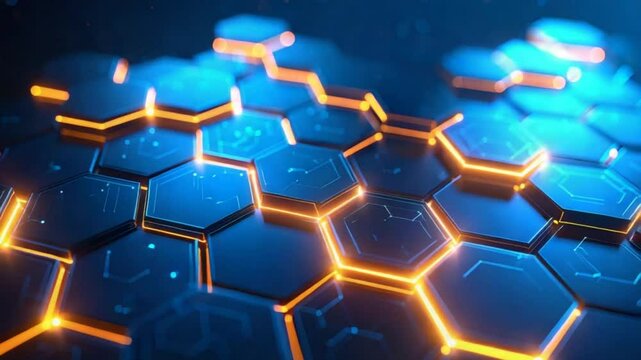 Abstract hexagon technology background
