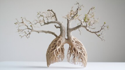 Unique Tree Sculpture Representing the Lungs of Nature and Life