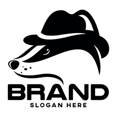 Modern badger logo. Vector illustration	