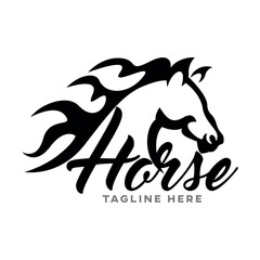 Modern horse logo. Vector illustration	