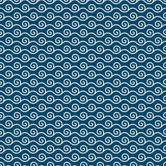 Seamless abstract wave pattern.  Geometric and modern vintage background. Vector illustration