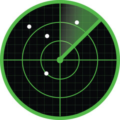 Green Radar Scope simple icon.