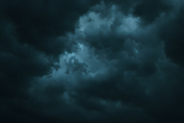 Obraz premium Dark Storm Clouds Sky Background Moody Texture
