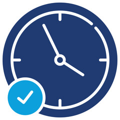 Time Flat Blue Icon