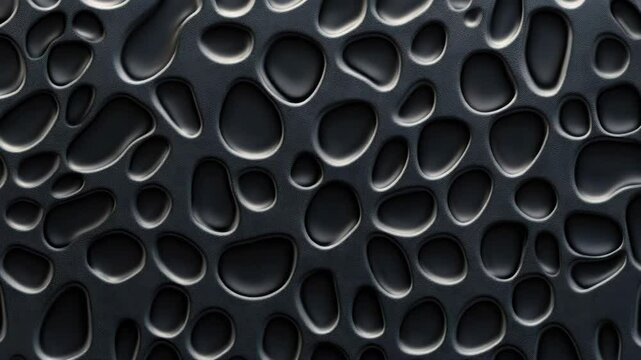 Up-close graph of a textured material surface with round and rectangular indentations.