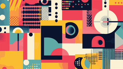 Vibrant Contemporary Abstract Art Background Design Deco