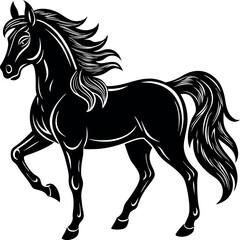 horse silhouette vector