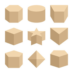 Geometric 3D shape elements