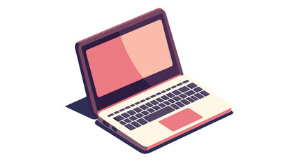 Futuristic Laptop Icon in Bold Brutalism Style with Portable Concept for Designers