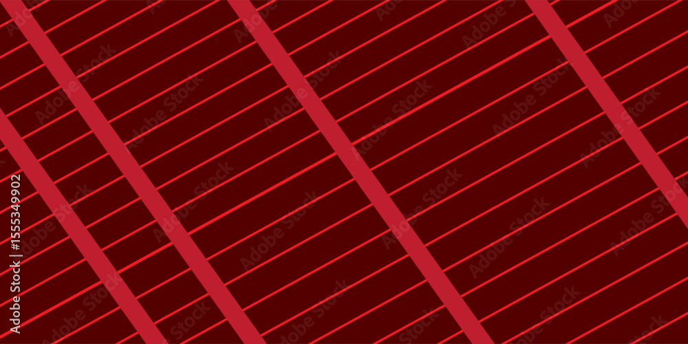 Aufkleber Abstract techno background of red gradient lines on dark space with diagonal effect decoration.vector