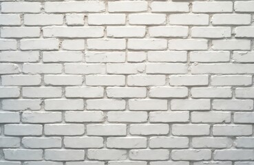 Obraz premium White brick wall background. Old grunge texture, weathered, rough surface. Vintage style, urban design. Perfect for construction, interior, exterior design, art decor, wallpaper, loft.