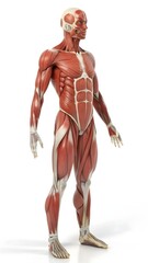 isolated anatomy of the human body in white background