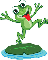green frog cartoon
