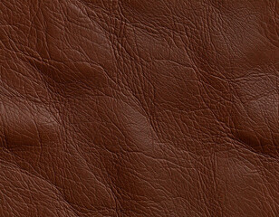 Brown leather with subtle wrinkled texture