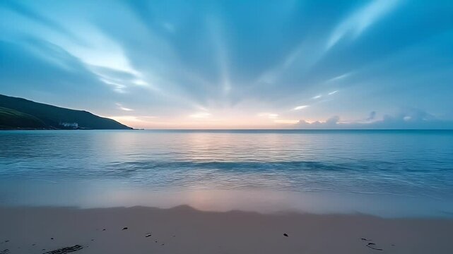 Picturesque Coastal Vista Encompassing Torcross Village Across Slapton Ley Body of Water and a Sandy Shoreline