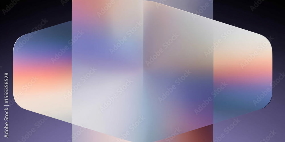 Wall mural blurred abstract background forming rounded rectangle shapes with soft and pastel colors