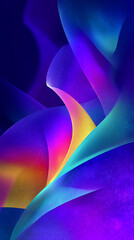 Colorful abstract waves flowing and blending seamlessly