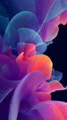 Colorful abstract shapes flowing and creating a stunning visual design
