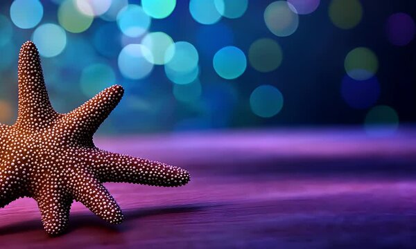 Starfish resting on a wooden surface