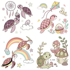 High-Quality Sea Turtless Illustrations in Various Styles – SVG Bundle